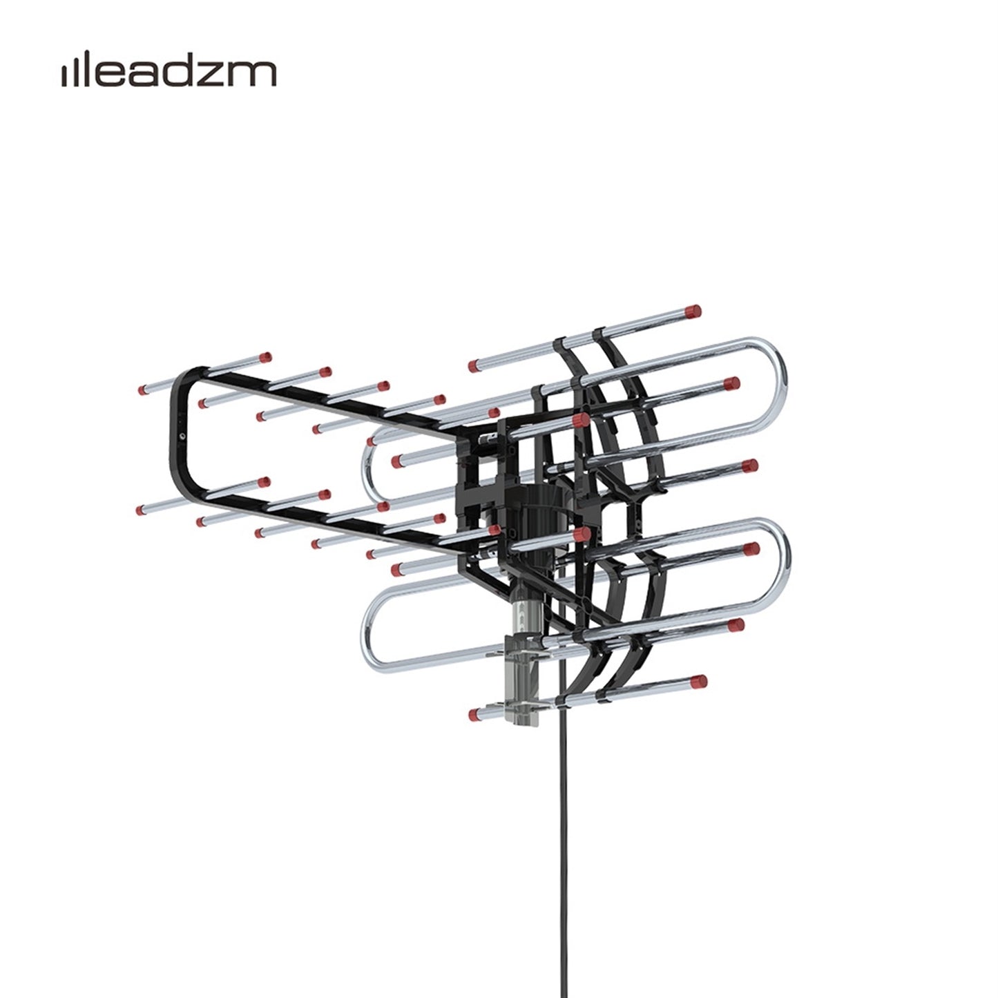 TA-851B 360°Rotation UV Dual Frequency 45-860MHz 22-38dB Open Antenna Silver