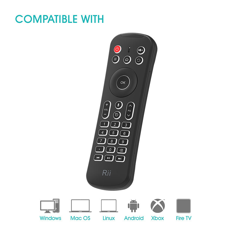 Rii MX6 2.4G Mini Wireless Keyboard Remote Control for Computer, TV, Android Set Top Box
